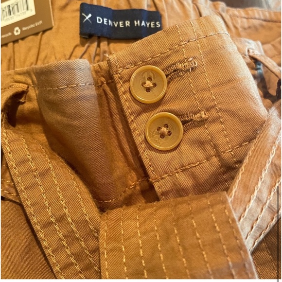 Denver Hayes NWT paper bag waist high rise camel brown tan color bohemian size10 - Picture 4 of 9